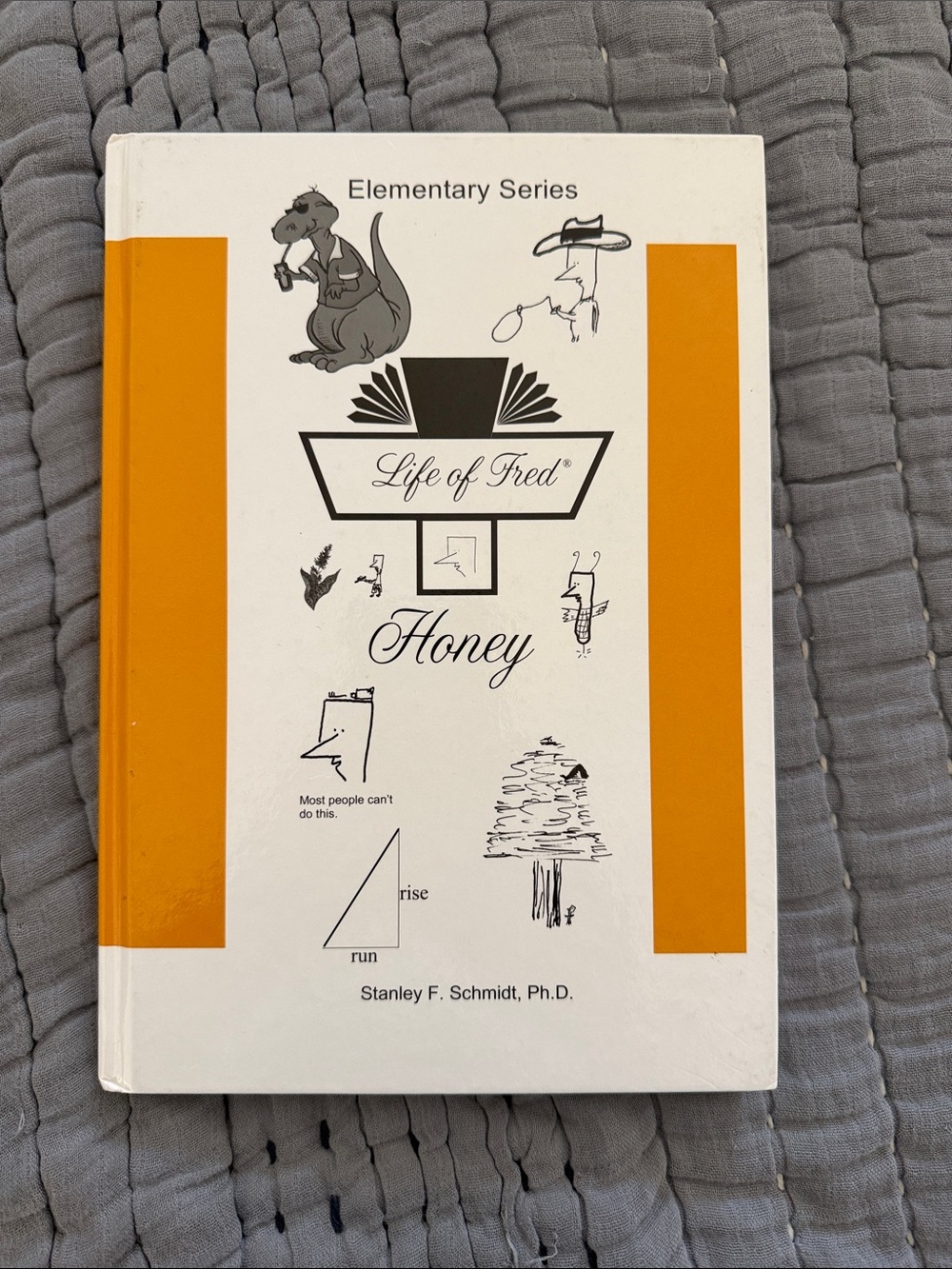 Life of Fred Honey Elementary Series Hardcover - White & Mustard Yellow